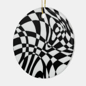 Optische #1a door Michael Moffa Keramisch Ornament (Links)