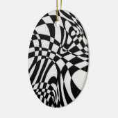 Optische #1a door Michael Moffa Keramisch Ornament (Links)