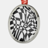 Optische #1a door Michael Moffa Metalen Ornament (Links)