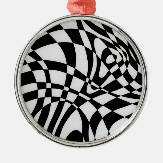 Optische #1a door Michael Moffa Metalen Ornament (Voorkant)