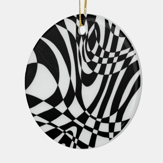 Optische #1b door Michael Moffa Keramisch Ornament (Links)