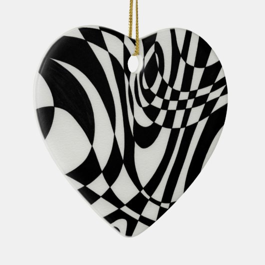 Optische #1b door Michael Moffa Keramisch Ornament (Rechts)