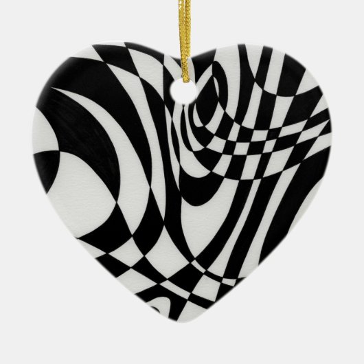 Optische #1b door Michael Moffa Keramisch Ornament (Voorkant)