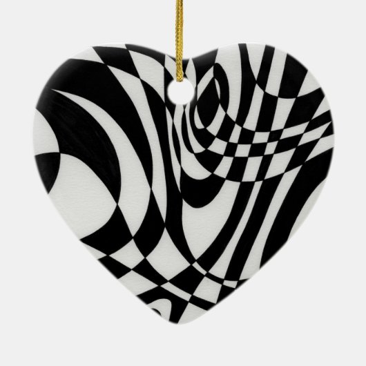 Optische #1b door Michael Moffa Keramisch Ornament (Achterkant)