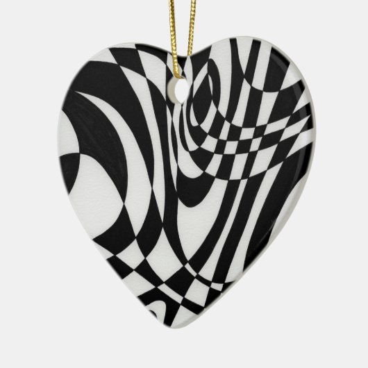 Optische #1b door Michael Moffa Keramisch Ornament (Links)