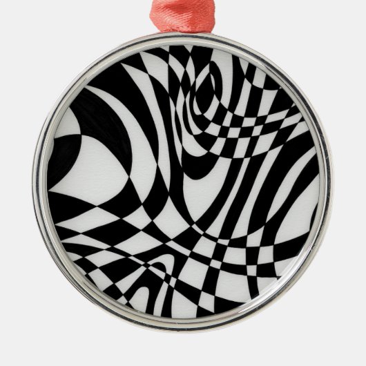 Optische #1b door Michael Moffa Metalen Ornament (Voorkant)