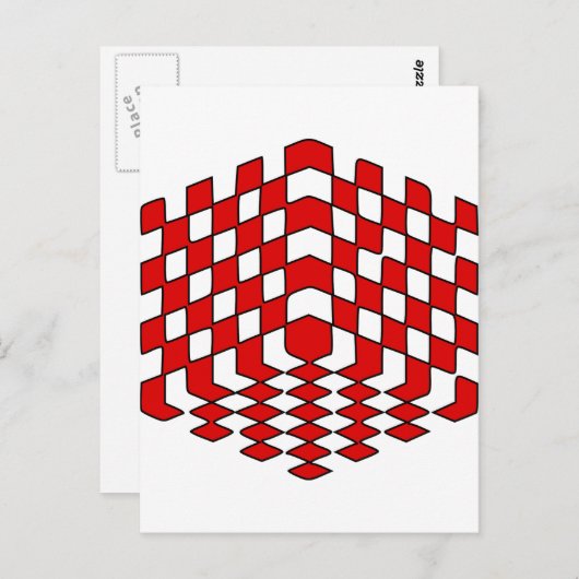 Optische 3D-schuif Briefkaart (Voorkant / Achterkant)