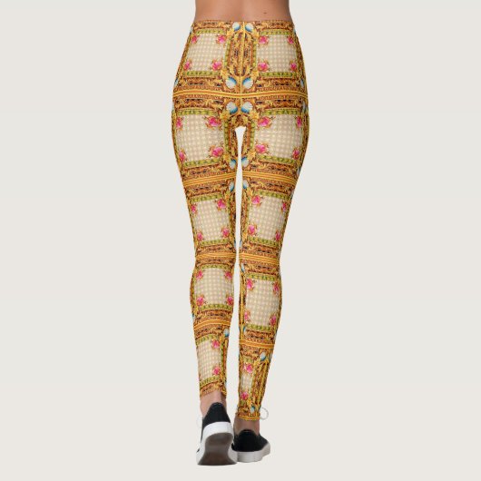 optische barokafdruk leggings (Achterkant)