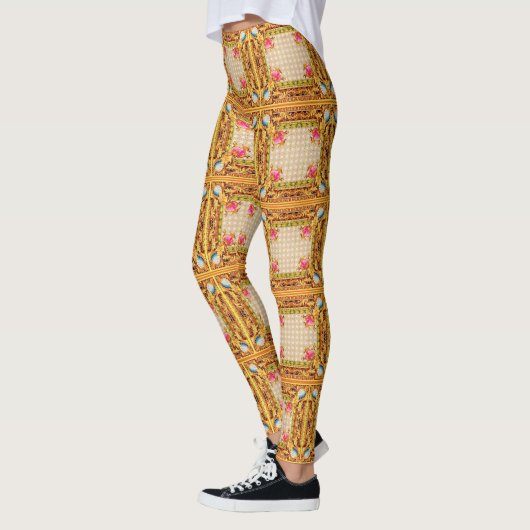 optische barokafdruk leggings (Links)
