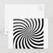 optische bedrog zwarte & witte strepen briefkaart (Voorkant / Achterkant)