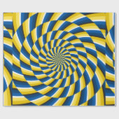 Optische bewegingsillusie  achtergrond Geel Cadeaupapier (Vlak)