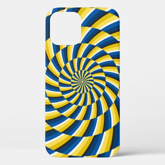 Optische bewegingsillusie achtergrond Geel Case-Mate iPhone Case (Achterkant)