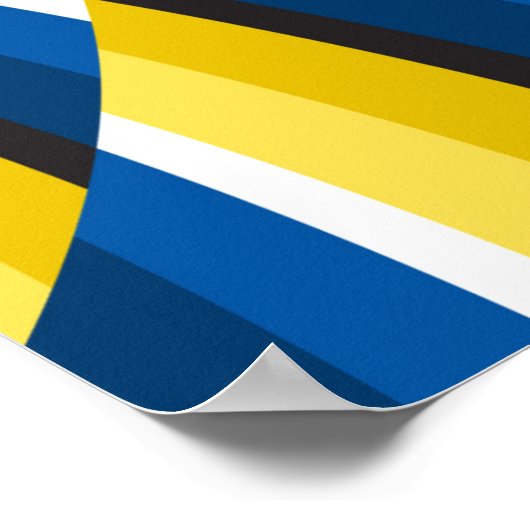 Optische bewegingsillusie  achtergrond Geel Poster (Hoek)