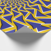 Optische bewegingsillusie bitmapachtergrond. Blauw Cadeaupapier (Hoek)