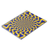 Optische bewegingsillusie bitmapachtergrond. Blauw Notitieboek (Linkerzijde)