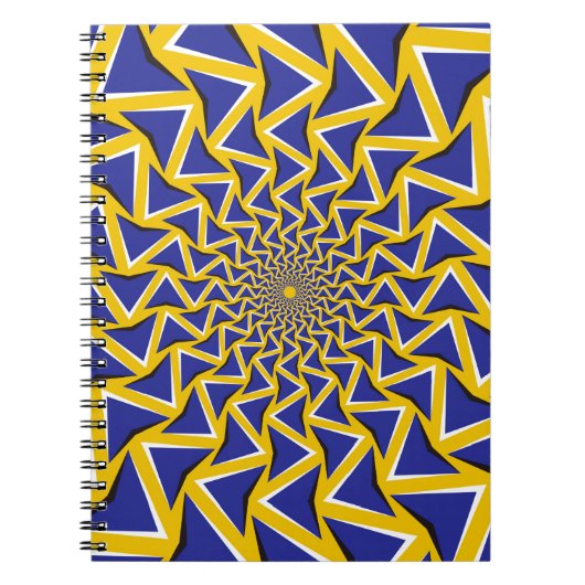 Optische bewegingsillusie bitmapachtergrond. Blauw Notitieboek (Voorkant)