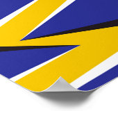 Optische bewegingsillusie bitmapachtergrond. Blauw Poster (Hoek)