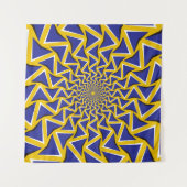 Optische bewegingsillusie bitmapachtergrond. Blauw Wandkleed (Voorkant (horizontaal))