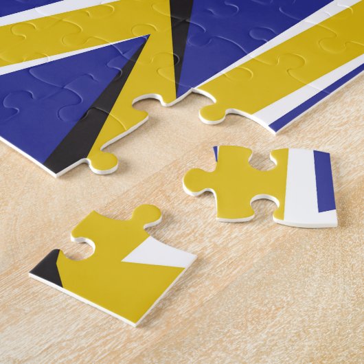 Optische Bewegingsillusie Cirkelachtergrond Legpuzzel (Zijkant)