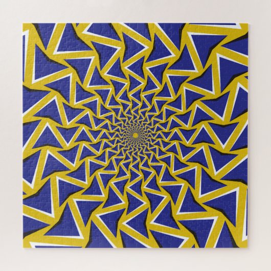 Optische Bewegingsillusie Cirkelachtergrond Legpuzzel (Horizontaal)