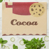 Optische chocoladeillustratie theedoek (Gevouwen)