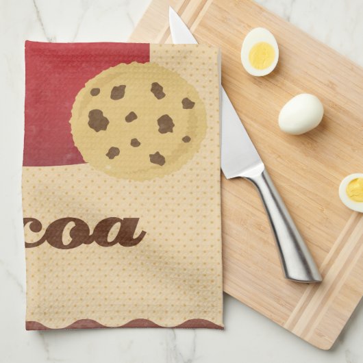 Optische chocoladeillustratie theedoek (Quarter Fold)