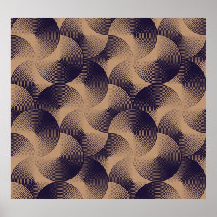 Optische cirkelillusie: geometrische naadloos. poster