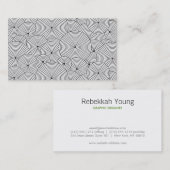 OPTISCHE CIRKELS IN ZWART-WIT Visitekaartje (Voorkant / Achterkant)