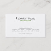 OPTISCHE CIRKELS IN ZWART-WIT Visitekaartje (Achterkant)