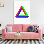 Optische driehoek illusie canvas afdruk (Insitu (Woonkamer))