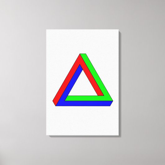 Optische driehoek illusie canvas afdruk (Voorkant)