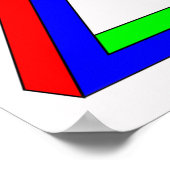 Optische driehoek illusie poster (Hoek)