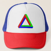 Optische Driehoek Illusie Trucker Hoed Pet (Voorkant)