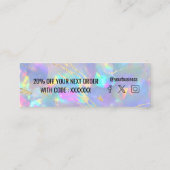 optische gemstone achtergrond mini visitekaartje (Achterkant)