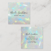 optische gemstone textuurachtergrond vierkante visitekaartje (Voorkant / Achterkant)