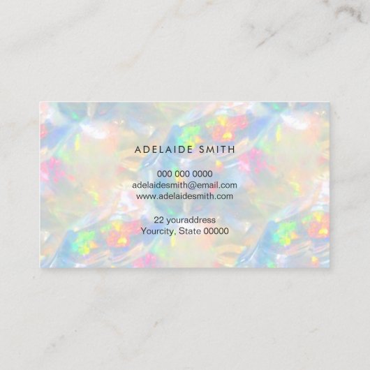 optische gemstone textuurachtergrond visitekaartje (Achterkant)