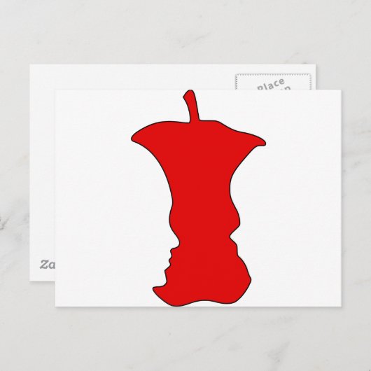 Optische gezichtsverlichting met appelzijde briefkaart (Voorkant / Achterkant)