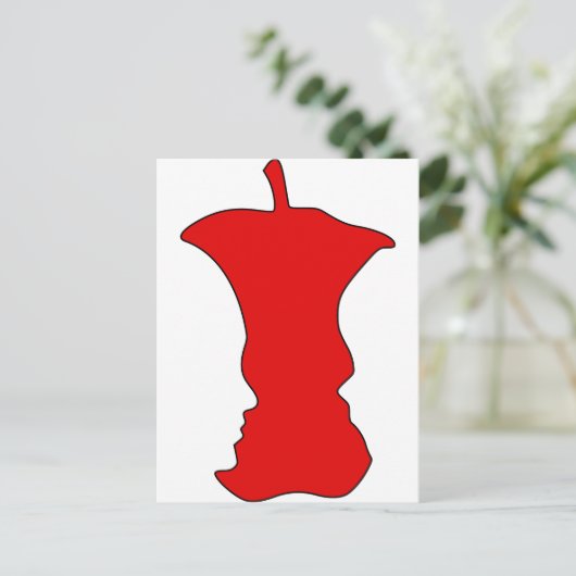 Optische gezichtsverlichting met appelzijde briefkaart (Staand voorkant)