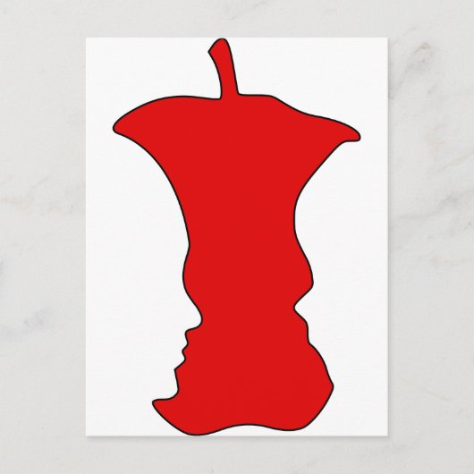 Optische gezichtsverlichting met appelzijde briefkaart (Voorkant)