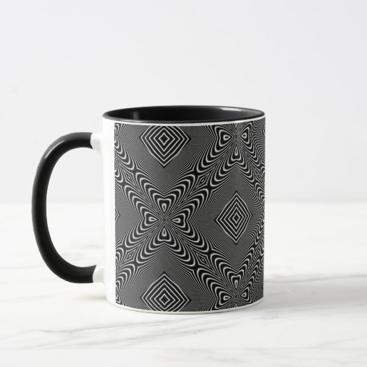 Optische Illusie 17 Abstract Design Mok (Links)