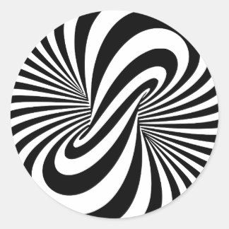 Optische illusie 3D spiraal Ronde Sticker