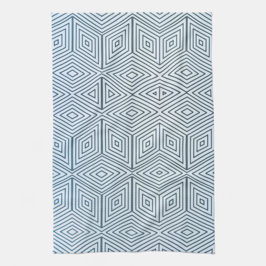 Optische illusie 3D vierkant Theedoek (Verticaal)