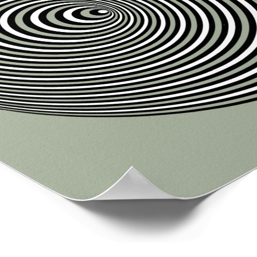 Optische illusie 3D wit Optisch 3 D Cirkel Poster (Hoek)