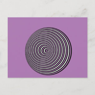 Optische illusie 3D witte optische 3D-cirkel Briefkaart