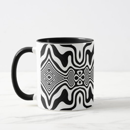 Optische Illusie 8 Abstract Design Mok (Links)