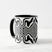 Optische Illusie 8 Abstract Design Mok (Voorkant links)