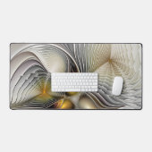 Optische Illusie Abstract 3D Fractal Met Diepte Bureaumat (Keyboard & Muis)