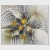 Optische Illusie Abstract 3D Fractal Met Diepte Cadeaupapier (Vlak)