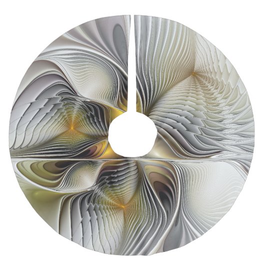 Optische Illusie Abstract 3D Fractal Met Diepte Kerstboom Rok (Voorkant)