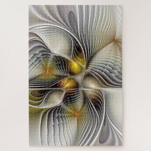 Optische Illusie Abstract 3D Fractal Met Diepte Legpuzzel (Verticaal)